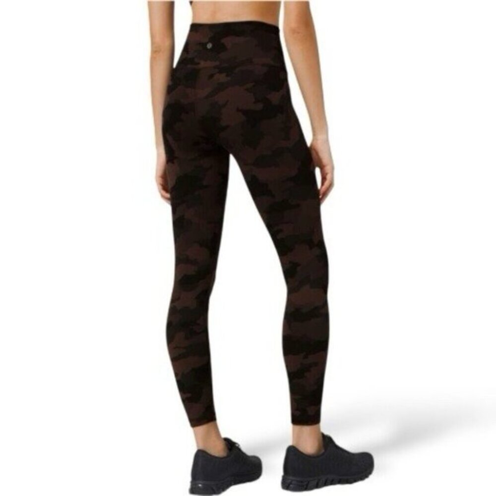 Lululemon Wunder Train High-Rise Tight 25" Heritage 365 Camo Brown Earth Multi 8
